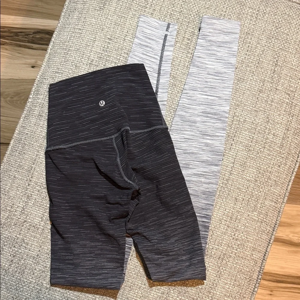 Lululemon Wunder Under Hi-Rise Tight‎ Ombre Melange Space Dye Bk Coal 31” sz2
